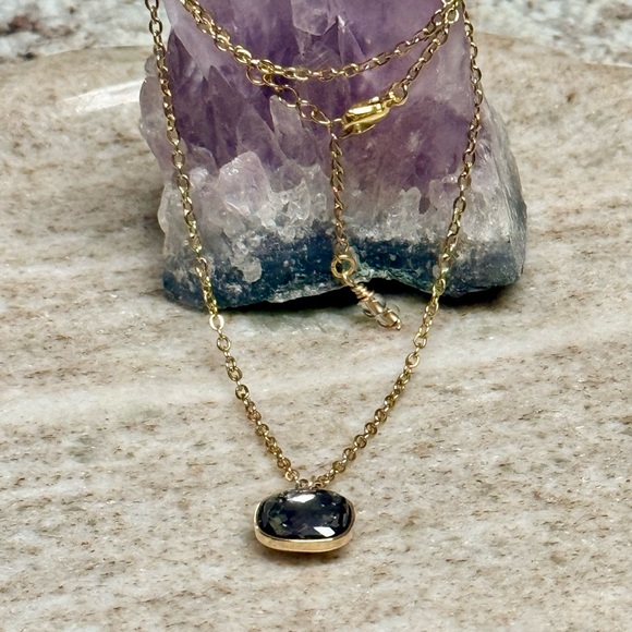 Austrian Smoky Quartz Pendant Necklace. - Picture 3 of 7